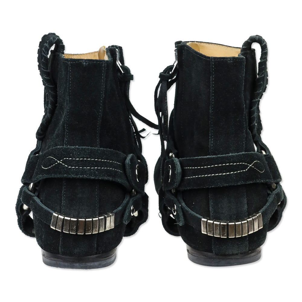Isabel Marant Black Suede Raelyn Ankle Boots