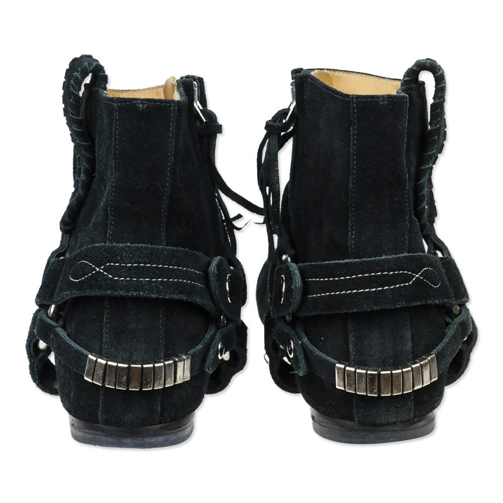 Isabel Marant Black Suede Raelyn Ankle Boots