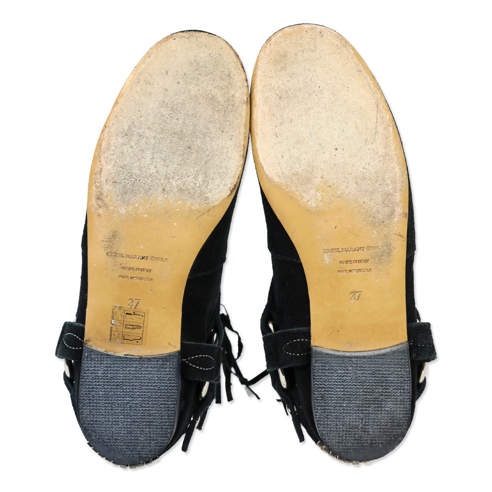 Isabel Marant Black Suede Raelyn Ankle Boots
