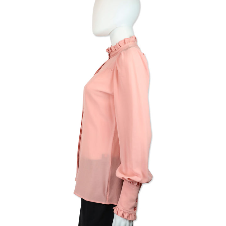 Isabel Marant Candy Pink Silk Sloan Blouse