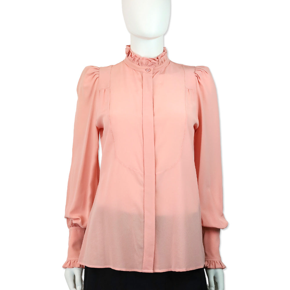 Isabel Marant Candy Pink Silk Sloan Blouse