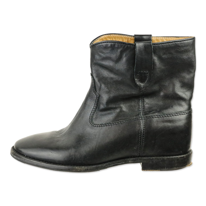 Isabel Marant Étoile Cluster Crisi Black Leather Ankle Boots