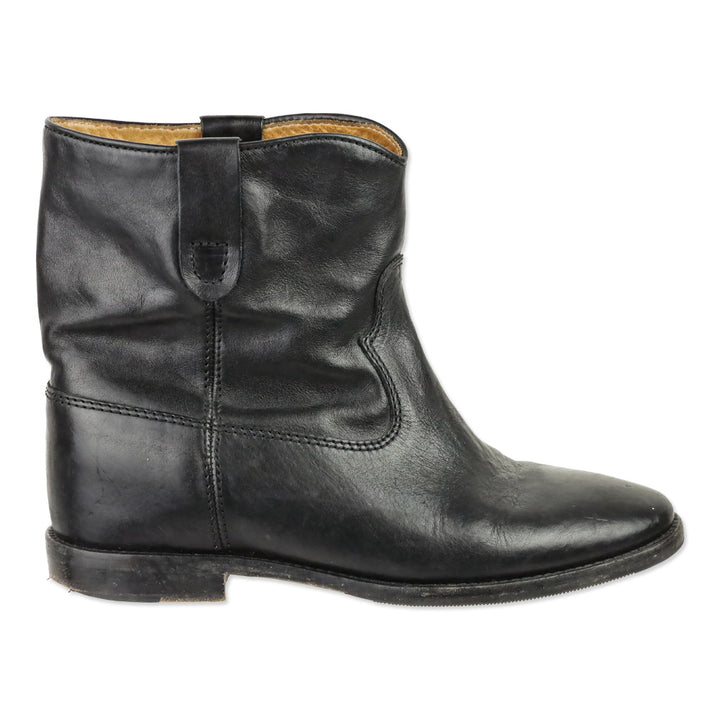 Isabel Marant Étoile Cluster Crisi Black Leather Ankle Boots