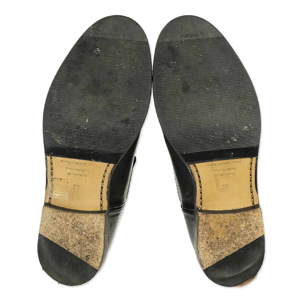 Isabel Marant Étoile Cluster Crisi Black Leather Ankle Boots