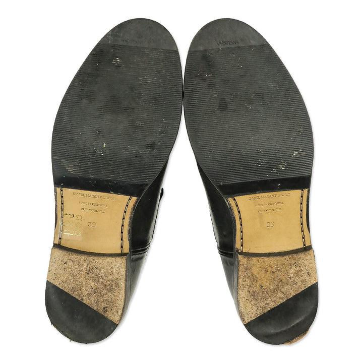 Isabel Marant Étoile Cluster Crisi Black Leather Ankle Boots