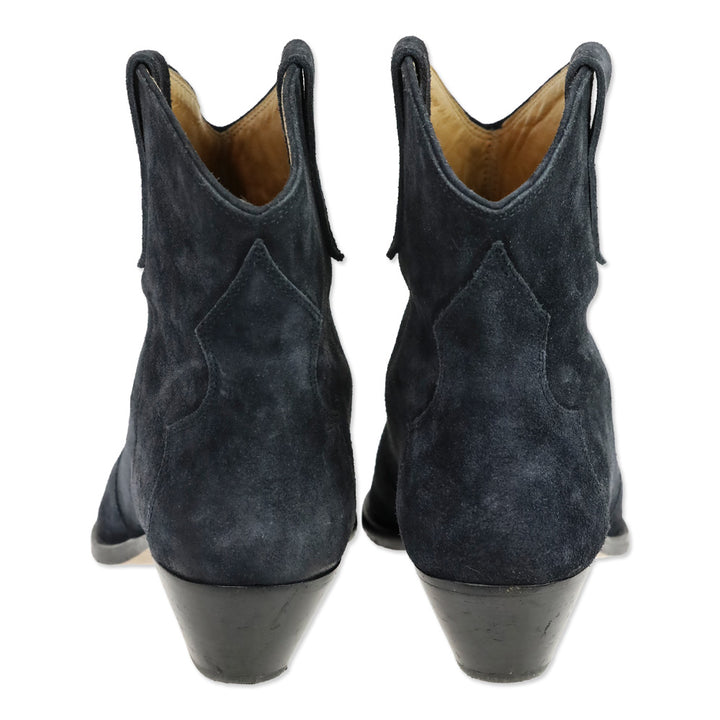 Isabel Marant Fadded Black Suede Dewina Booties