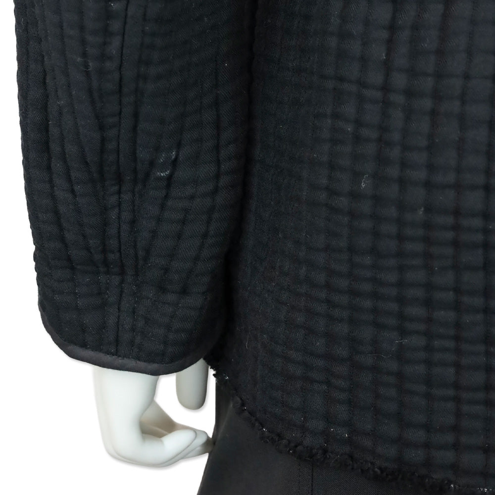 Isabel Marant Glasco Belted Quilted Leather Belt Raw Hem Jacket