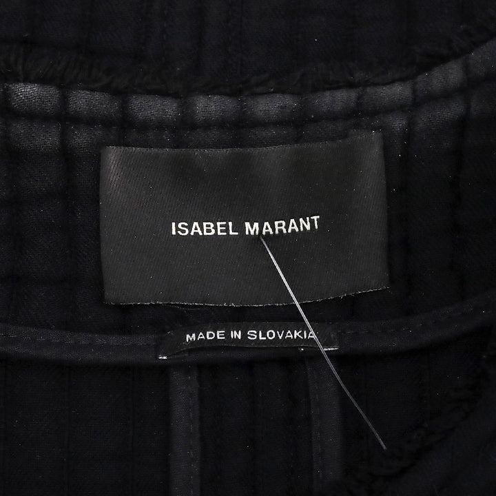 Isabel Marant Glasco Belted Quilted Leather Belt Raw Hem Jacket