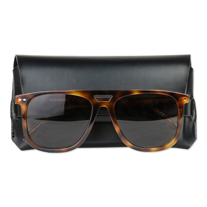 Isabel Marant Havana Brown Oversized Browbar Sunglasses