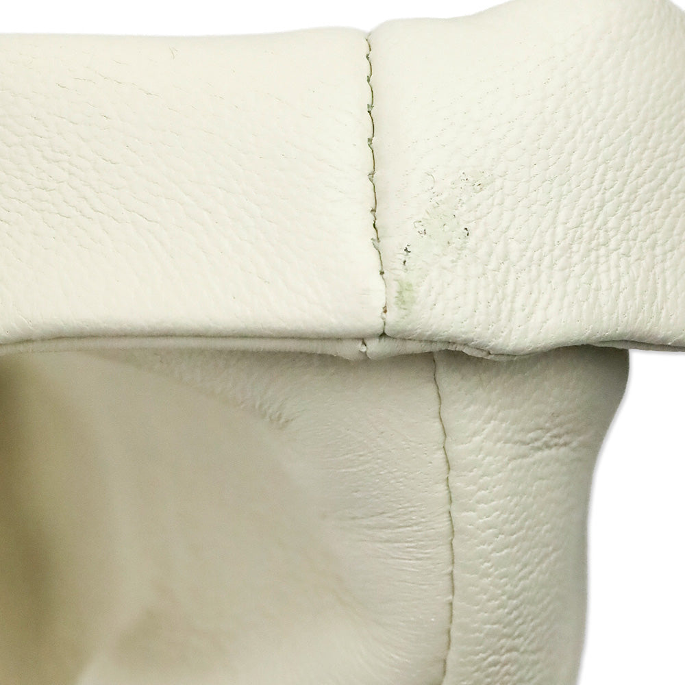 Isabel Marant Lasteen Ruched White Leather Ankle Booties