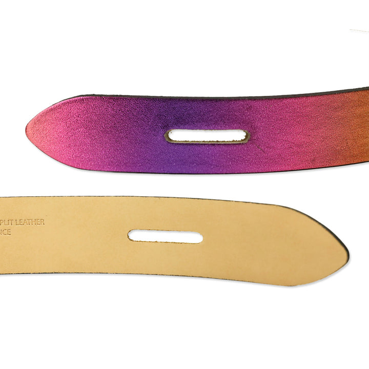 Isabel Marant Metallic Pink Lecce Tie-Up Leather Belt