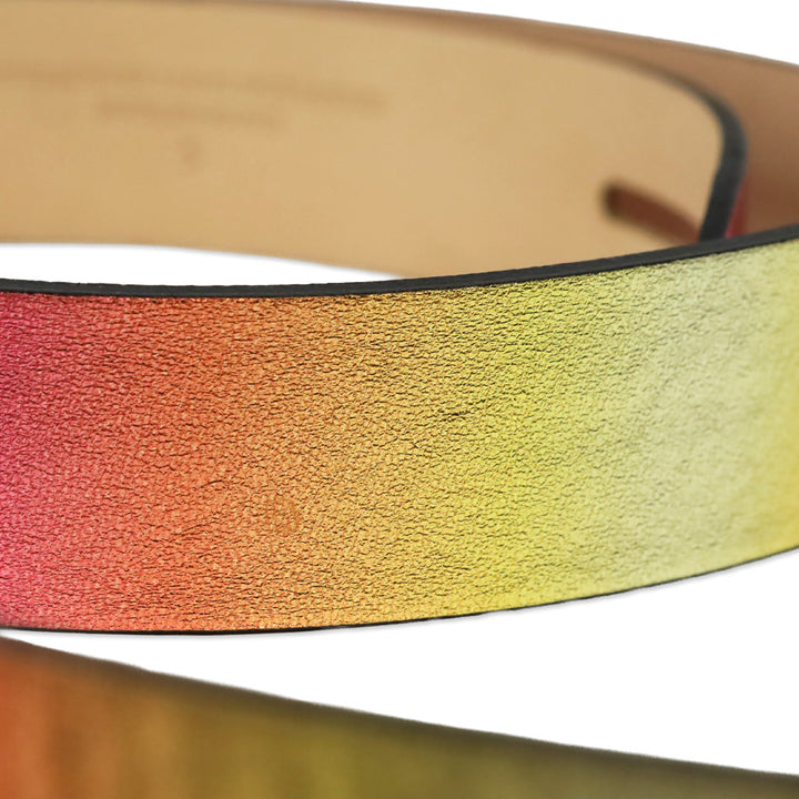 Isabel Marant Metallic Pink Lecce Tie-Up Leather Belt