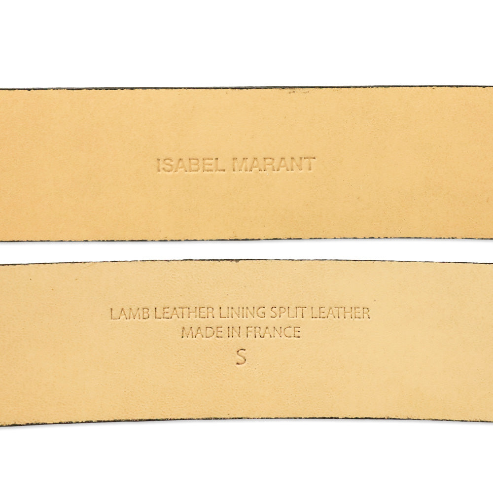 Isabel Marant Metallic Pink Lecce Tie-Up Leather Belt