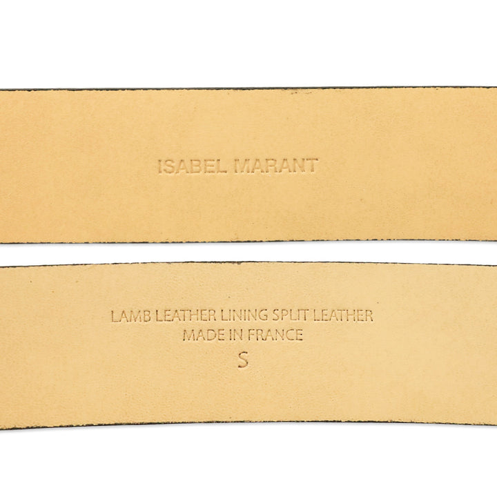 Isabel Marant Metallic Pink Lecce Tie-Up Leather Belt
