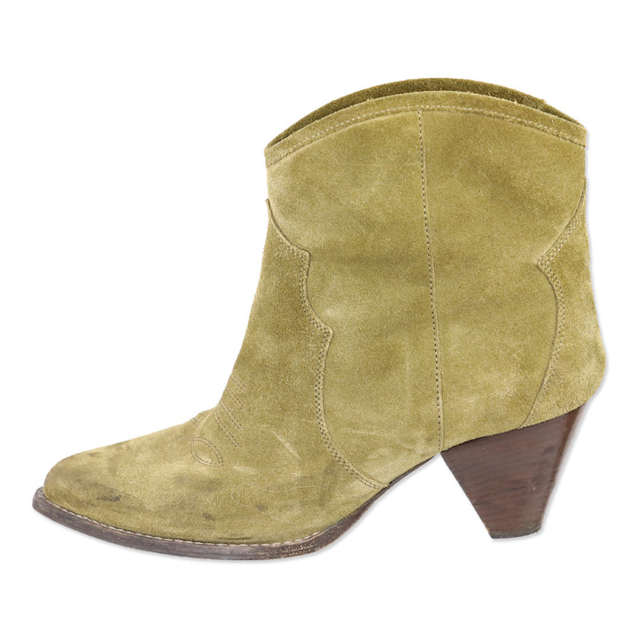 Isabel Marant Olive Suede Étoile Darizo Low Boots