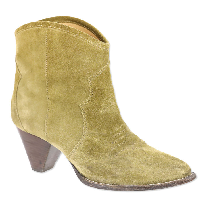 Isabel Marant Olive Suede Étoile Darizo Low Boots