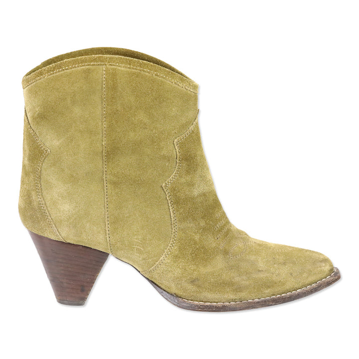 Isabel Marant Olive Suede Étoile Darizo Low Boots