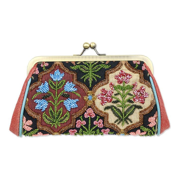 Isabella Fiore Beaded Floral Tapestry Chain Frame Bag