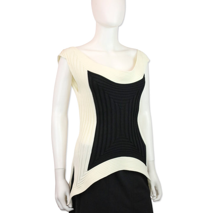 Issey Miyake Black/White Square Scheme-1 Top
