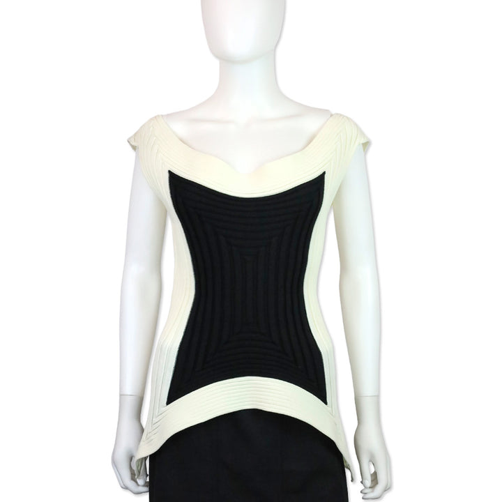Issey Miyake Black/White Square Scheme-1 Top