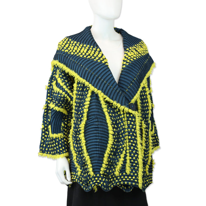 Issey Miyake Blue/Yellow Chromatic Eagle Jacket