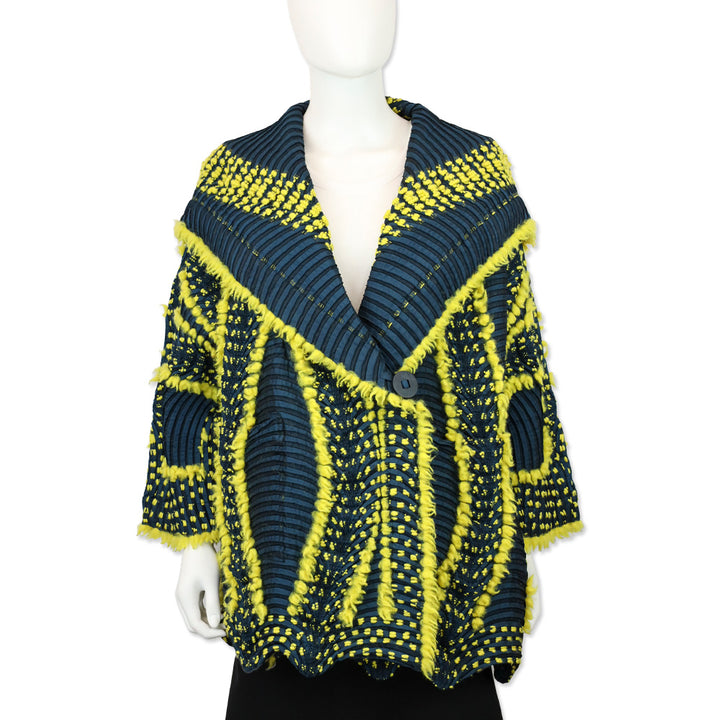 Issey Miyake Blue/Yellow Chromatic Eagle Jacket