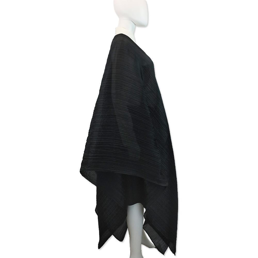 Issey Miyake Pleats Please Black Basic Madame-T Stole