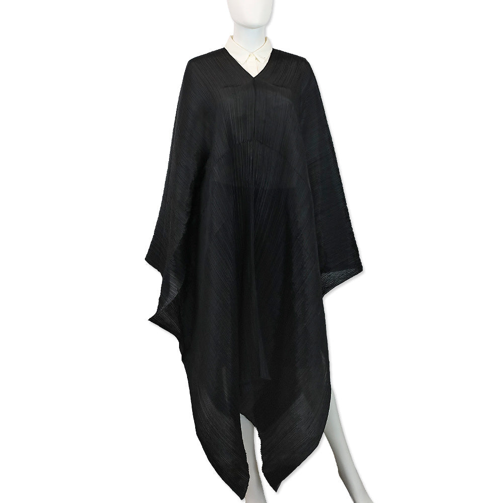 Issey Miyake Pleats Please Black Basic Madame-T Stole | DBLTKE