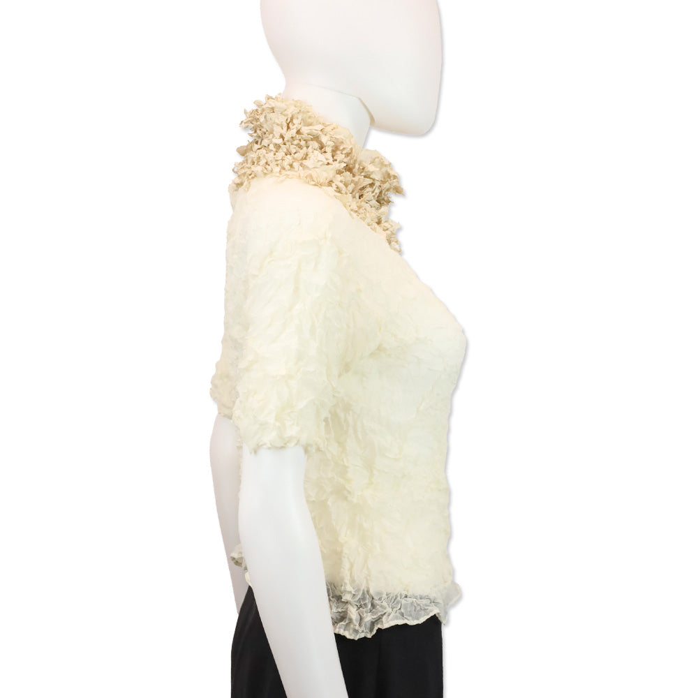 Issey Miyake White Label F/W 2003 Crinkle Steam Stretch Top