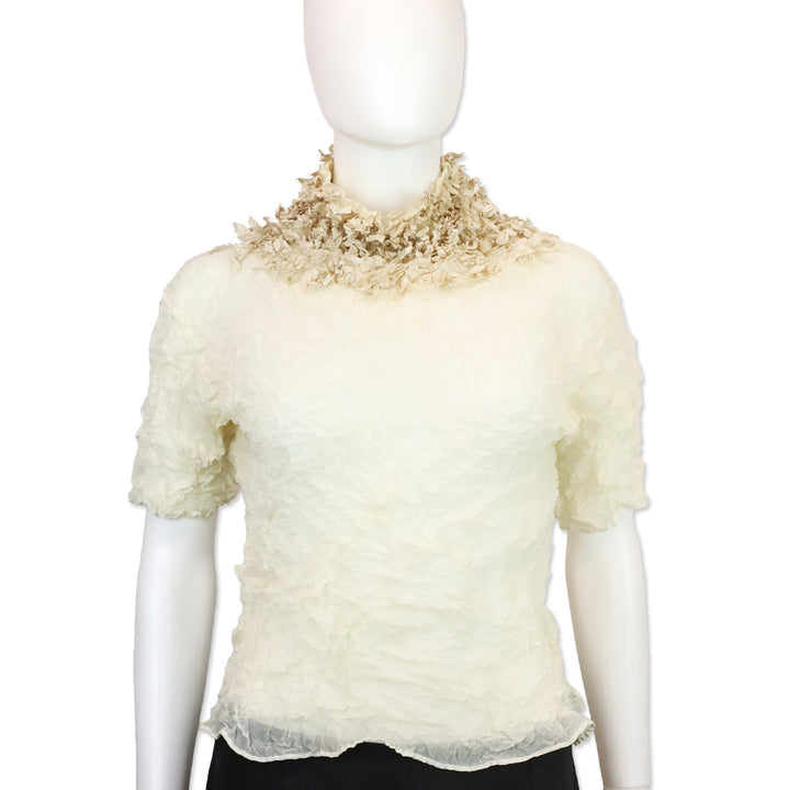 Issey Miyake White Label F/W 2003 Crinkle Steam Stretch Top