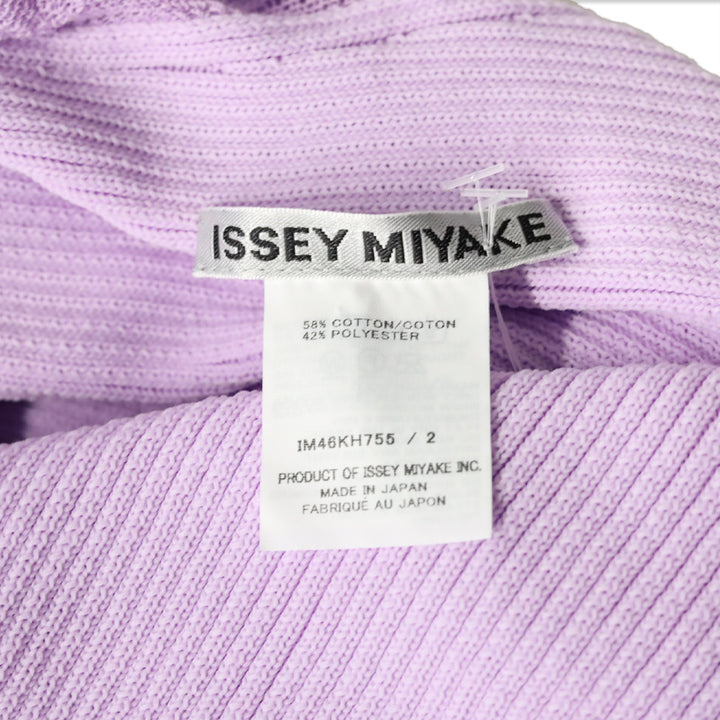 Issey Miyake Purple Ambiguous Asymmetric Knit Midi Dress