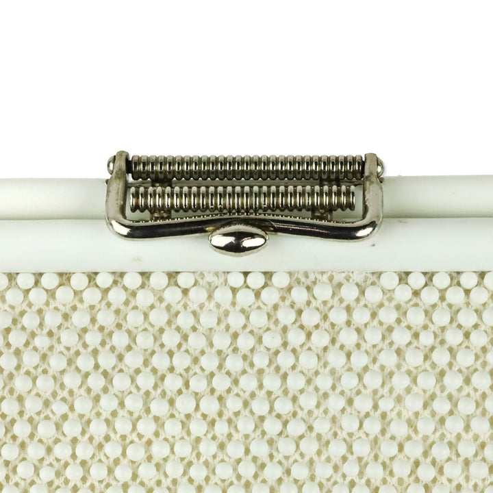 Ivory Beaded Floral Embroidered Reversible Frame Bag