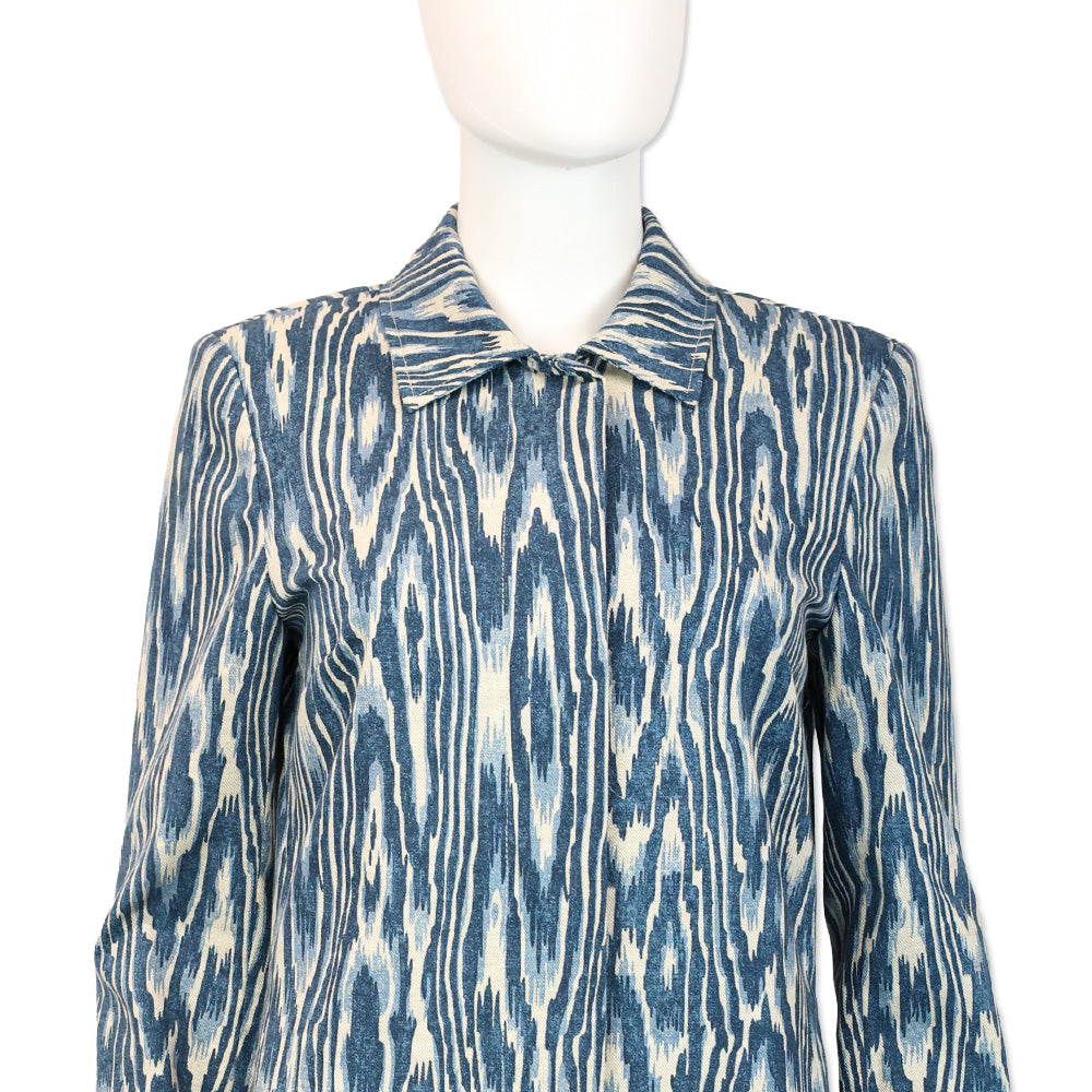 J.McLaughlin Beau Bois Ecru/Denim Wellington Coat