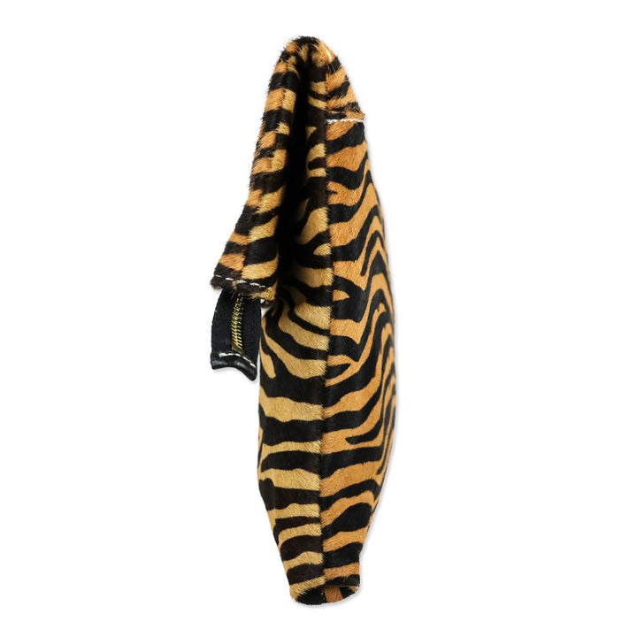 J. McLaughlin Brown Zebra Calf Hair Sienna Clutch