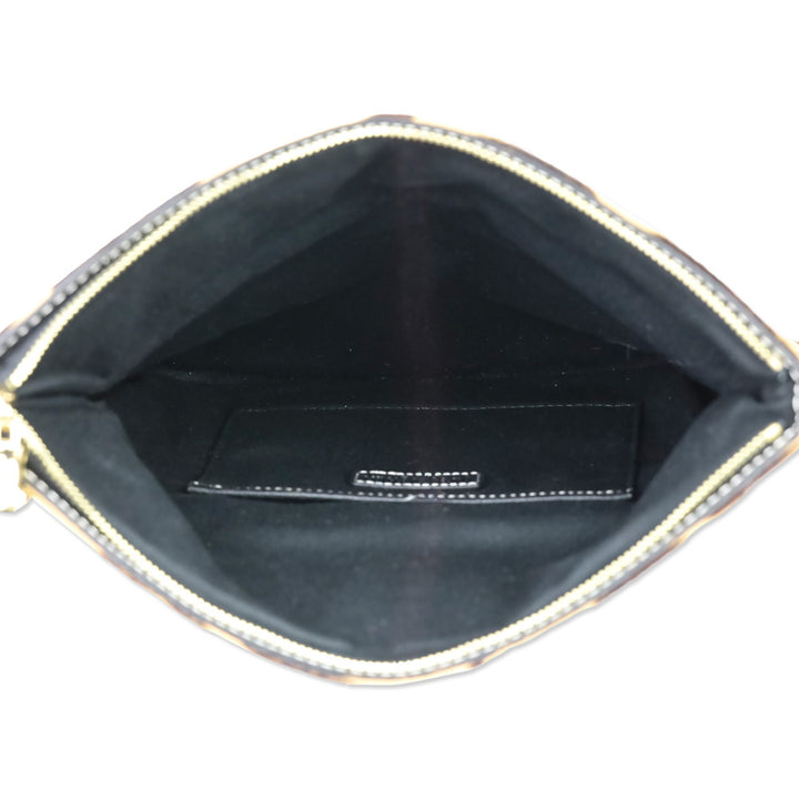 J. McLaughlin Brown Zebra Calf Hair Sienna Clutch