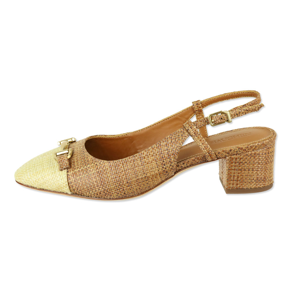 J. McLaughlin Cuoio/Beechwood Agyness Slingback Heels
