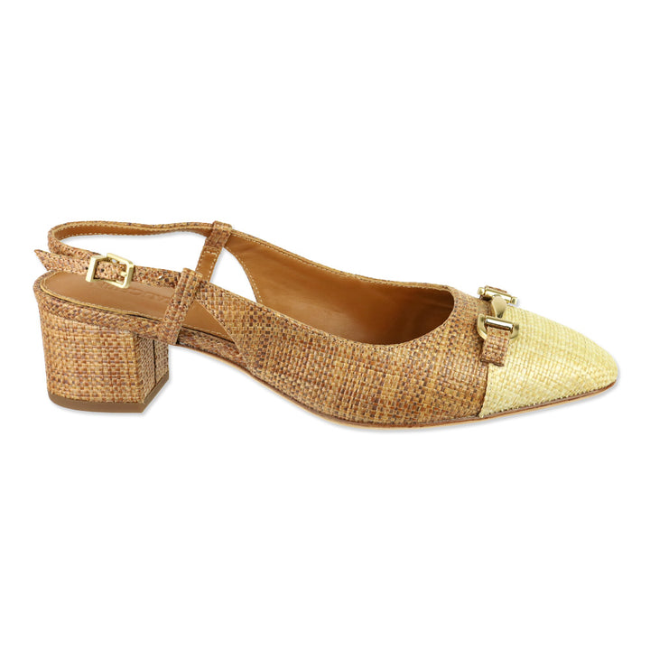 J. McLaughlin Cuoio/Beechwood Agyness Slingback Heels