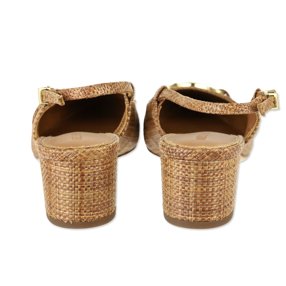 J. McLaughlin Cuoio/Beechwood Agyness Slingback Heels