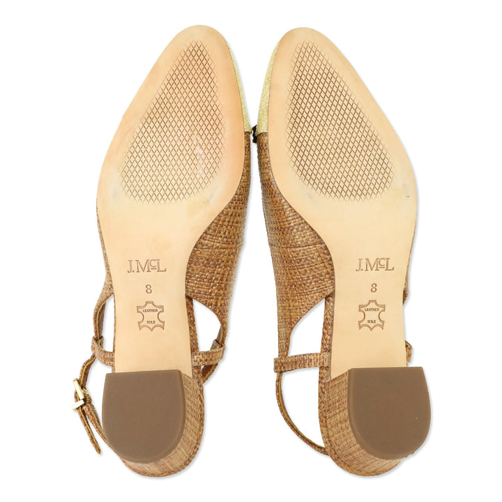 J. McLaughlin Cuoio/Beechwood Agyness Slingback Heels