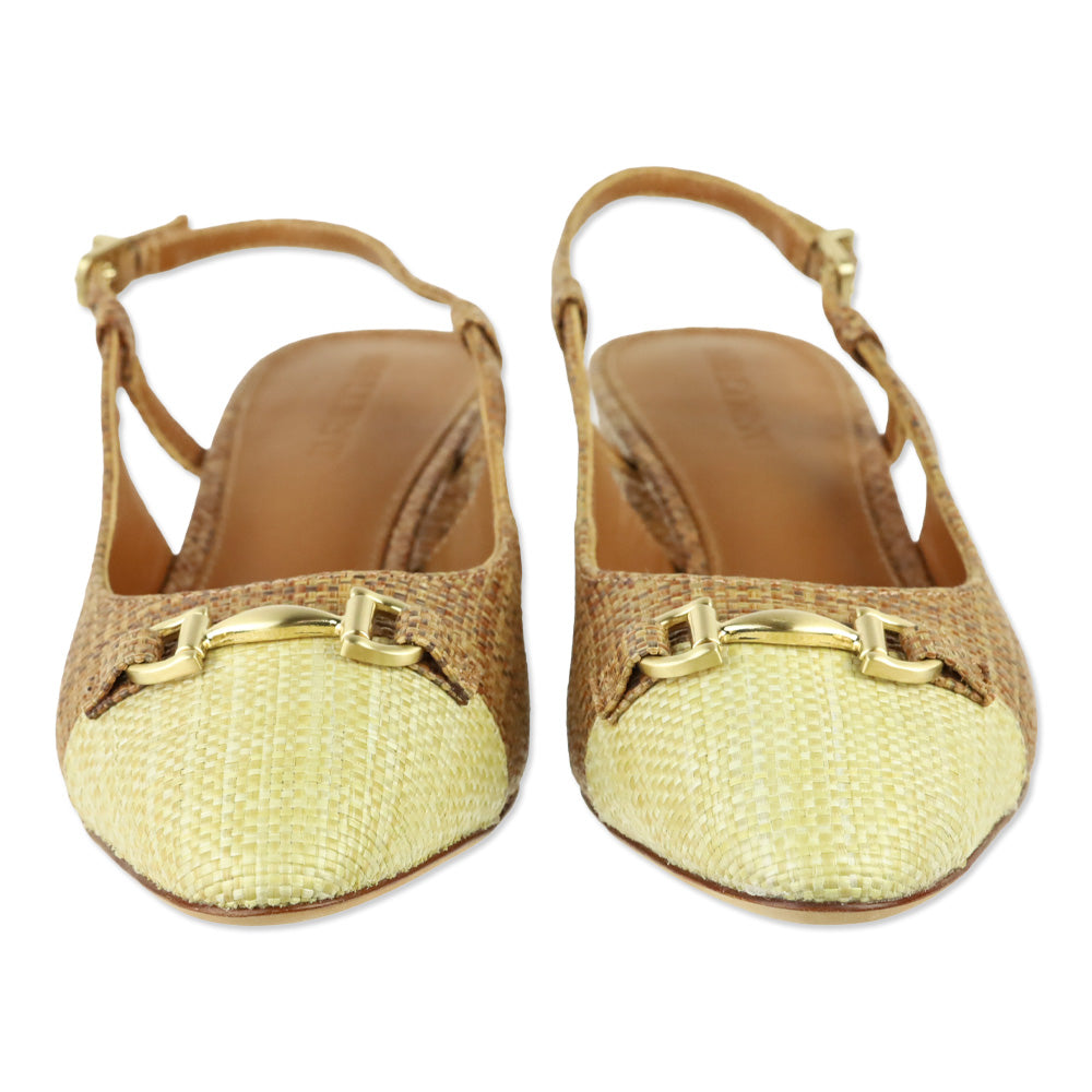 J. McLaughlin Cuoio/Beechwood Agyness Slingback Heels