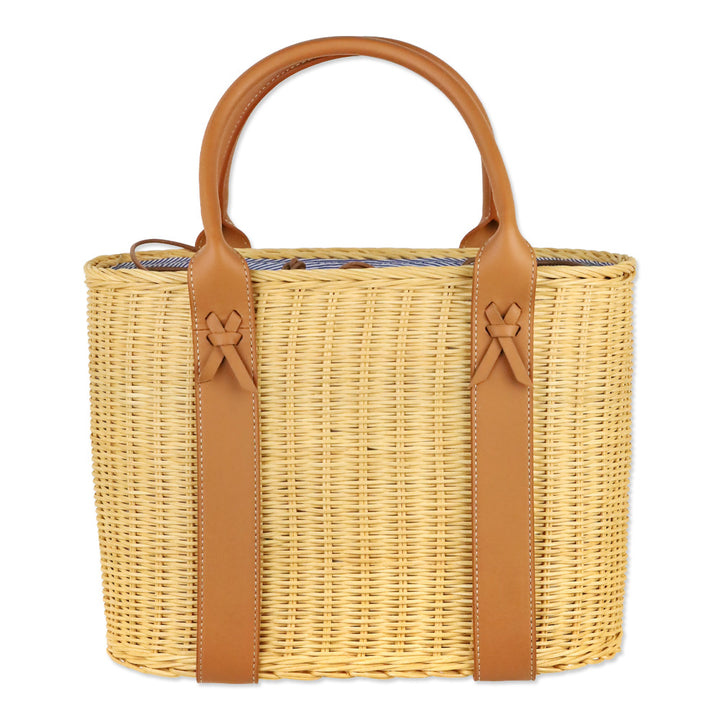 J. McLaughlin Daniela Wicker Tote Bag
