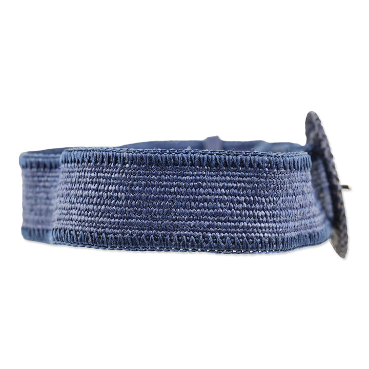 J.McLaughlin Navy Popie Grasscloth Belt