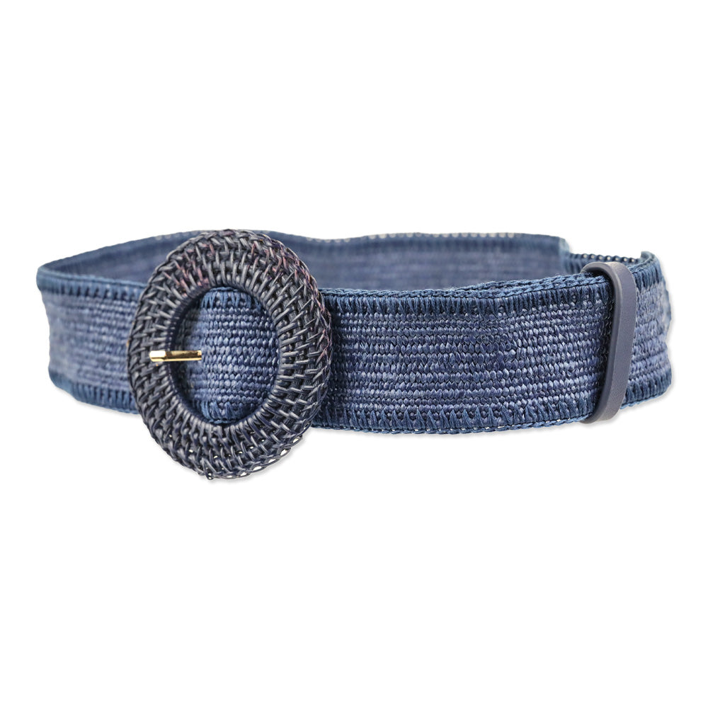 J.McLaughlin Navy Popie Grasscloth Belt