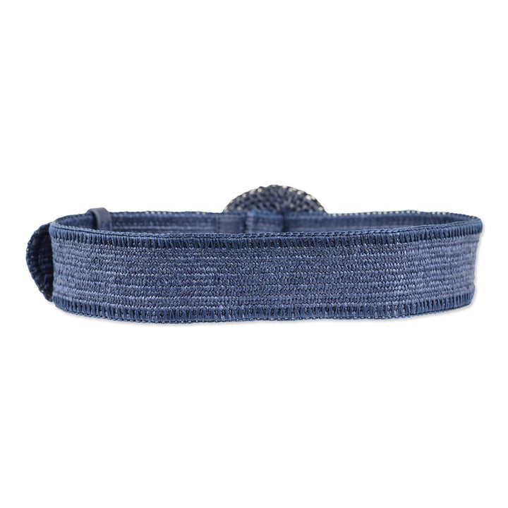 J.McLaughlin Navy Popie Grasscloth Belt