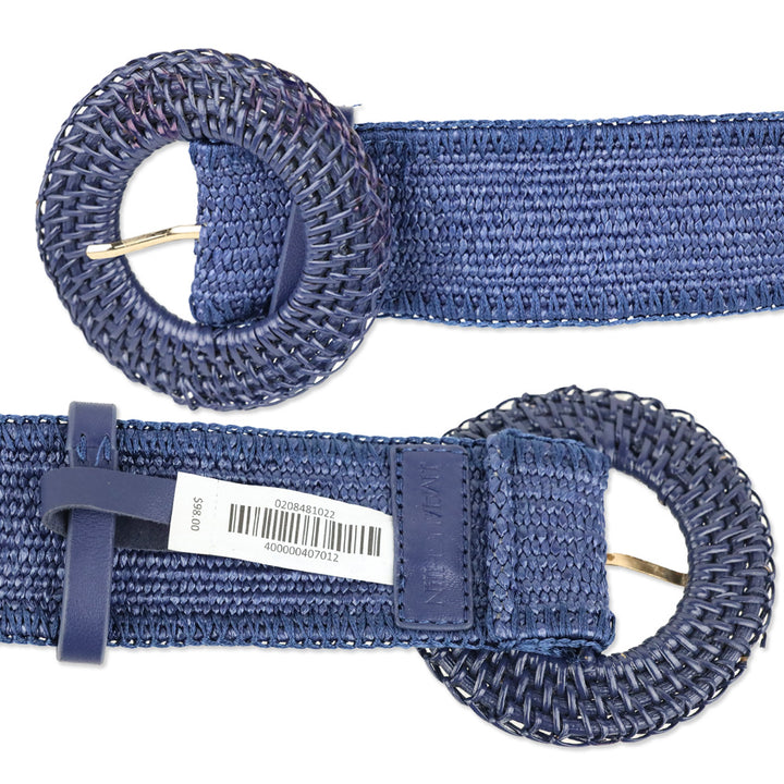 J.McLaughlin Navy Popie Grasscloth Belt