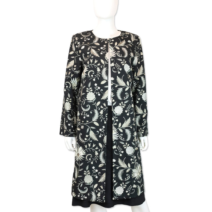 J.McLaughlin RSVP Black Garden Embroidered Judy Coat