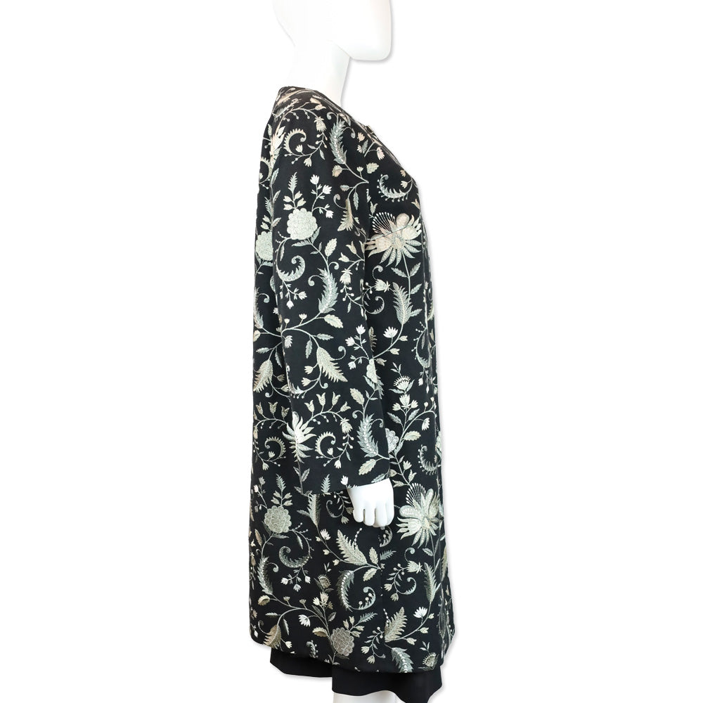 J.McLaughlin RSVP Black Garden Embroidered Judy Coat