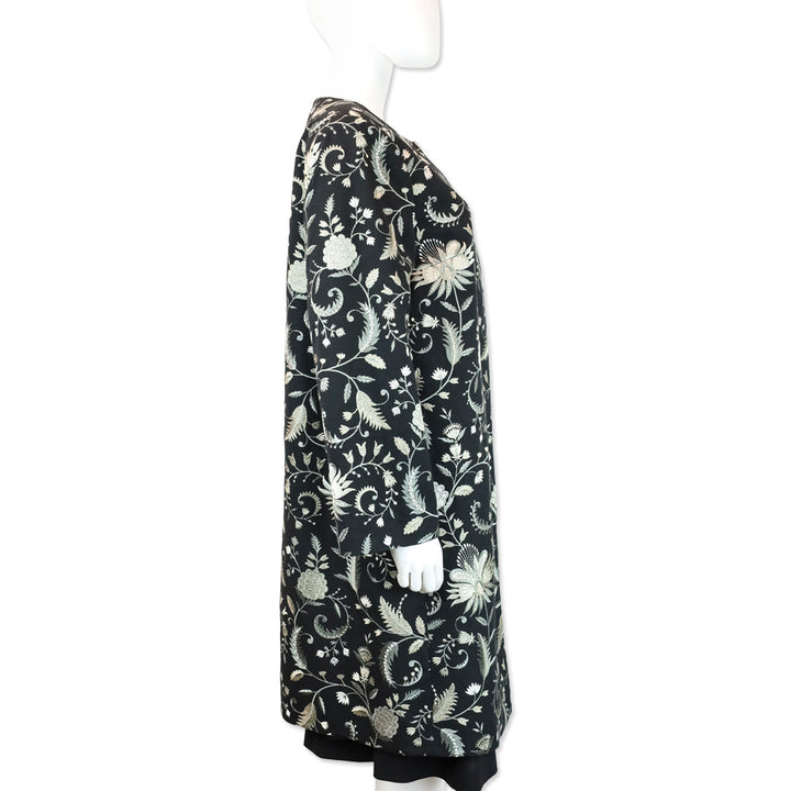 J.McLaughlin RSVP Black Garden Embroidered Judy Coat