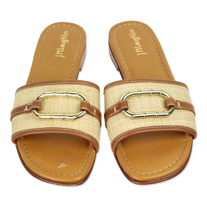 J. McLaughlin Vachetta Leather Luiza Slides