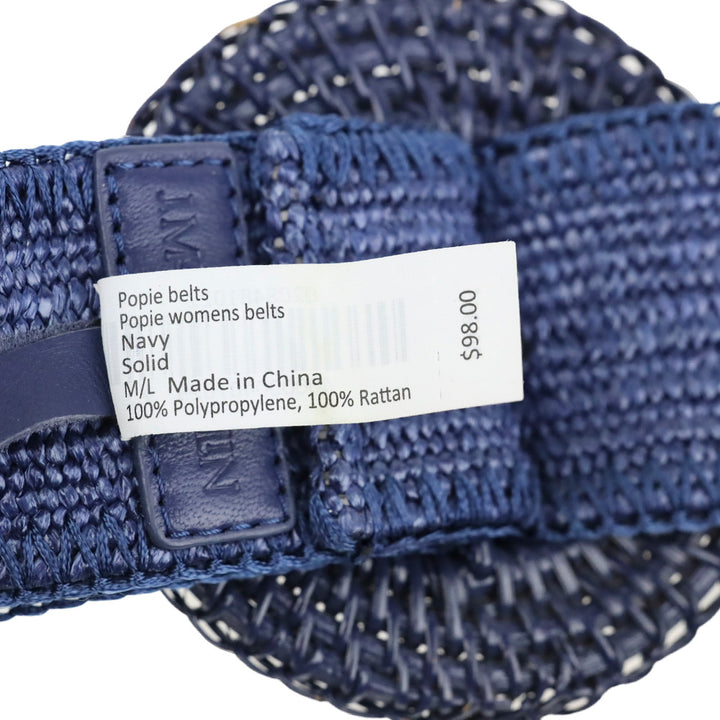 J.McLaughlin Navy Popie Grasscloth Belt